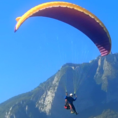 Paragliding in the Pyrenees.